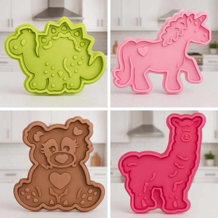 Mrs. Anderson's Baking Animal Cookie Cutters - 4-Piece Embossing Set