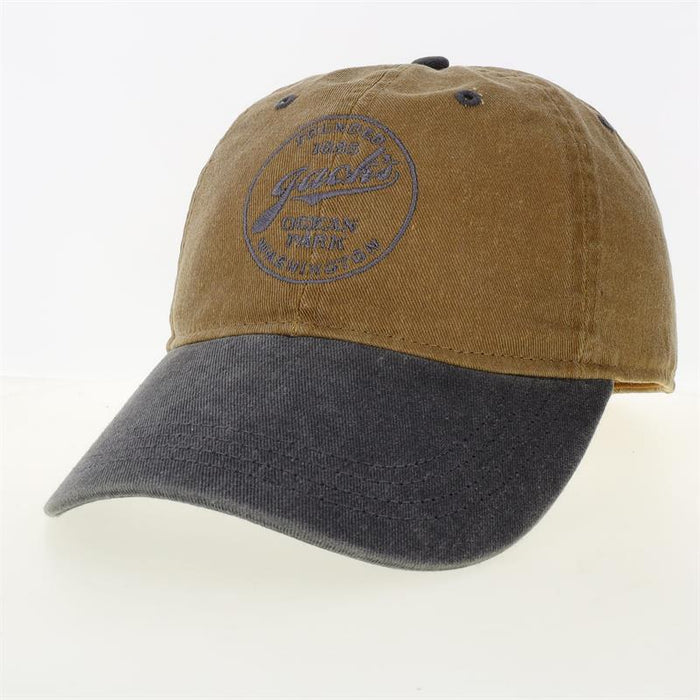 Jack's Country Store Logo Hat - Dark Mustard Baseball Cap with Charcoal Embroidery