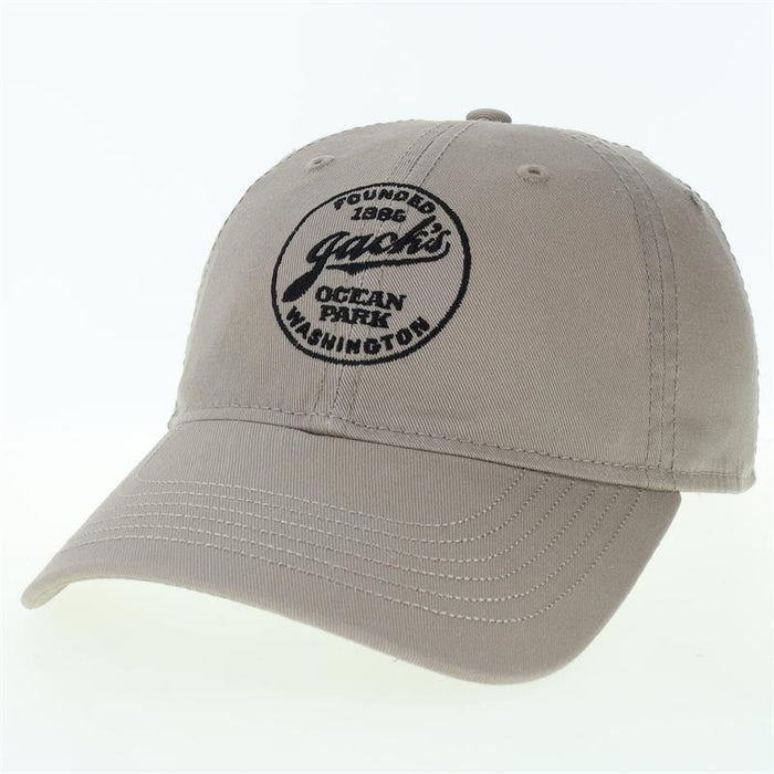 Jack's Country Store Logo Hat - Khaki Beige Baseball Cap with Black Embroidery
