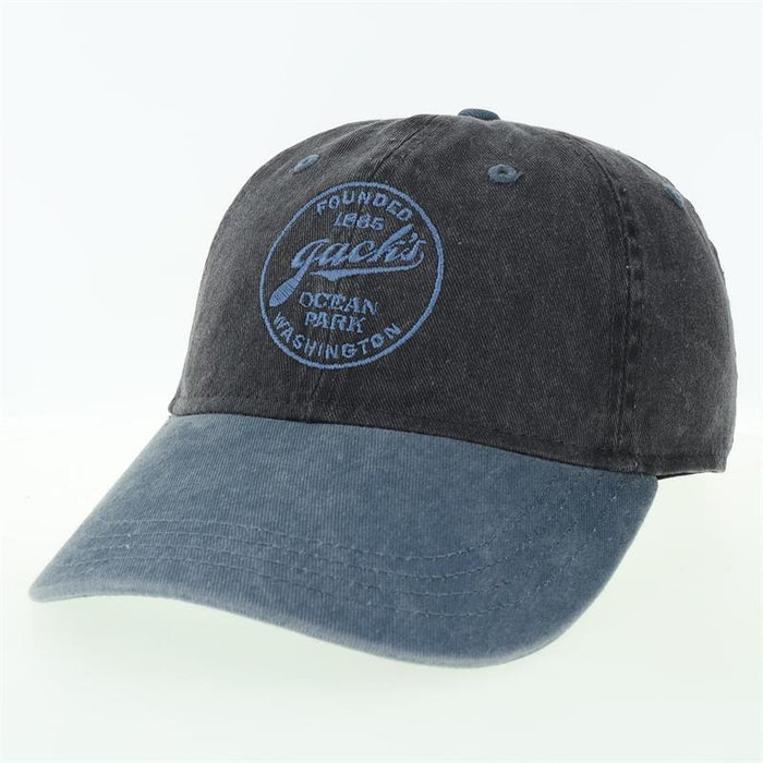 Jack's Country Store Logo Hat - Charcoal Baseball Cap with Steel Embroidery