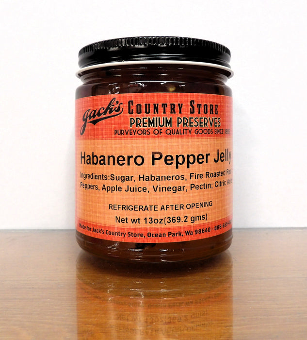 Oregon Coast Jams Habanero Hot Pepper Jelly 13 oz - Extra Hot for Heat Lovers