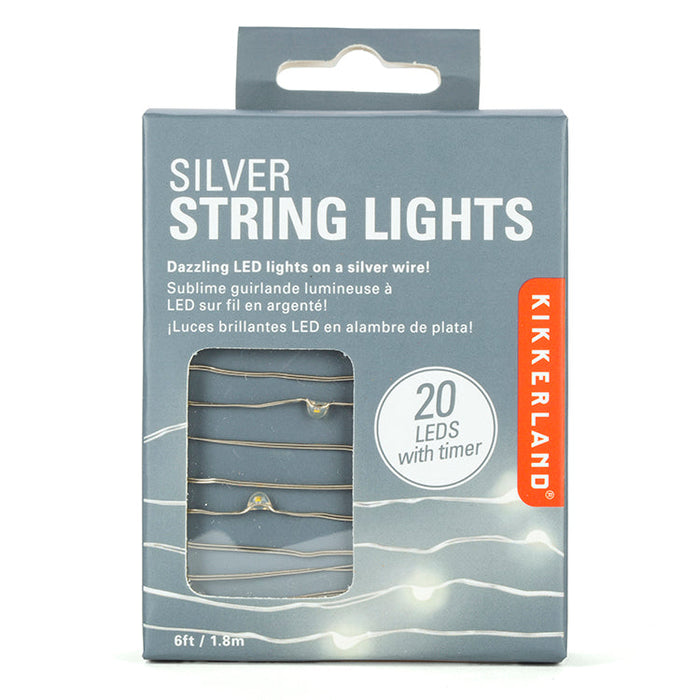 Silver String Lights, 6 ft