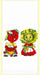 This design has been with our company from the start and still is one of our top sellers! Our Veggie couple is adorable and endurable. 100% Cotton Flour Sack kitchen towel