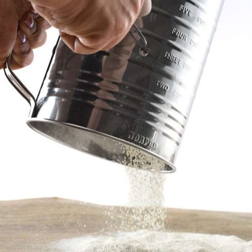NorPro 5 Cup Stainless Steel Crank Flour Sifter - Professional Baking Sifter