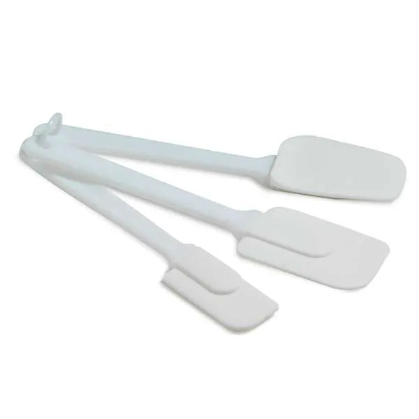 NorPro 3 Piece Plastic Spatula Set - Heat-Resistant Nonstick Safe Kitchen Scrapers