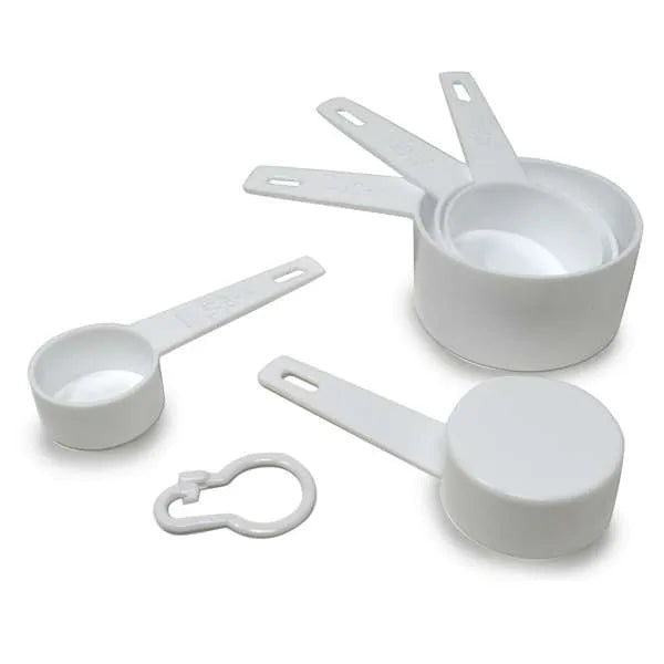 Norpro 3044W Plastic Measuring Cups - Durable White 4-Piece Set