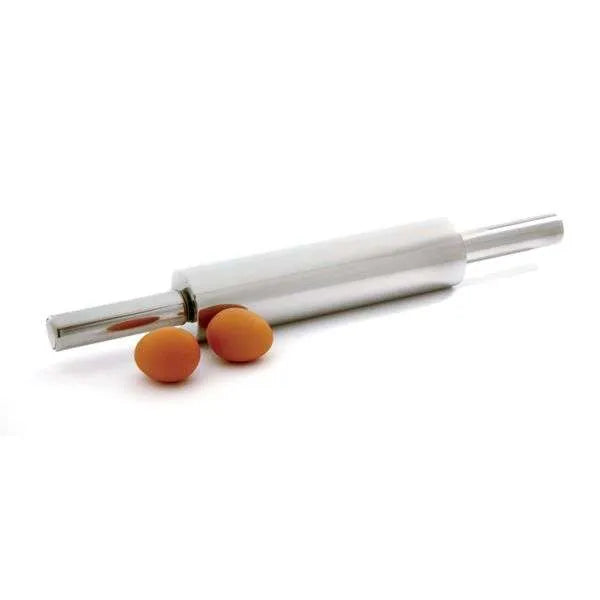 Norpro 3076 Stainless Steel Rolling Pin - Professional Rod-Style Pin with Handles