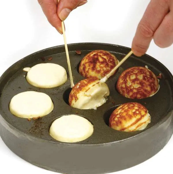Norpro Cast Iron Aebleskiver Pan - Danish Pancake Puff Maker