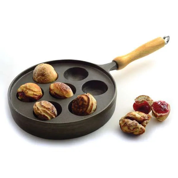 Norpro Cast Iron Aebleskiver Pan - Danish Pancake Puff Maker