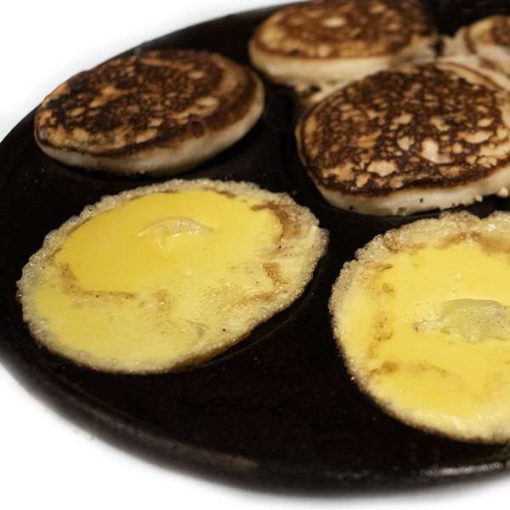 NorPro Cast Iron Plett Pan - 7 Cavity Pancake and Aebleskiver Maker