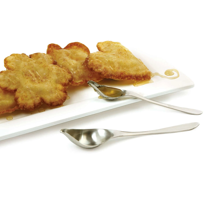 Stainless Steel Drizzle Spoons for Plating and Sauce Art - Set of 3