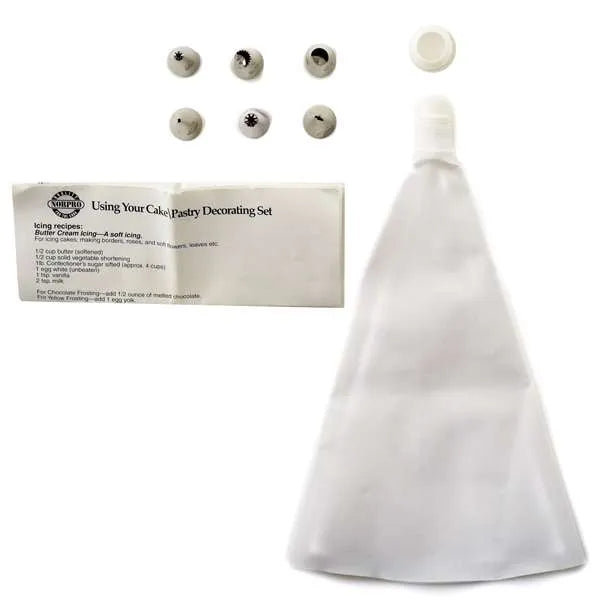 NorPro 8-Piece Cake and Pastry Decorating Set - Frosting Tips and Bags
