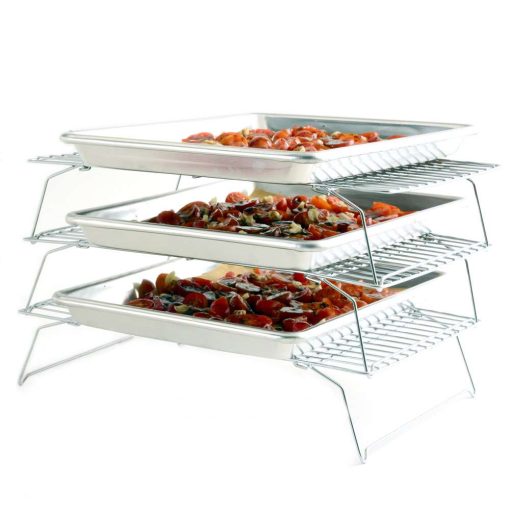 NorPro 3-Tier Stackable Cooling Rack Set - Space-Saving Wire Baking Racks