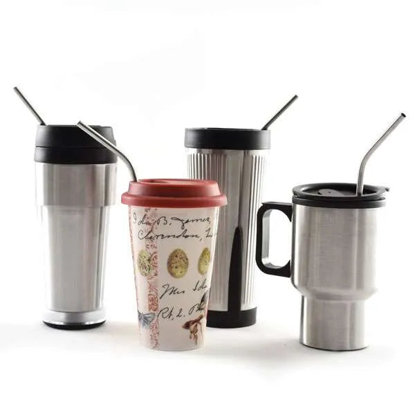 Reusable Stainless Steel Drinking Straws with Cleaning Brush