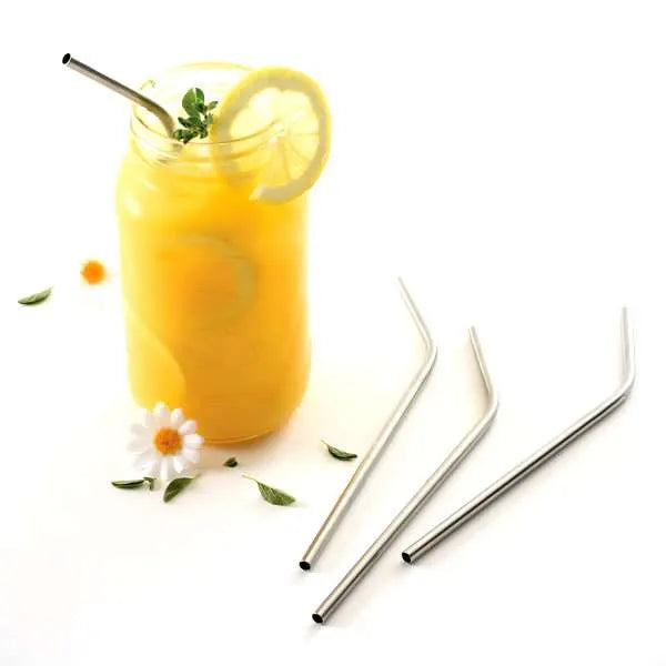 Reusable Stainless Steel Drinking Straws with Cleaning Brush
