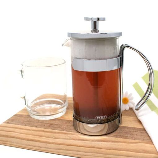NorPro 3 Cup French Press - Compact Glass Coffee and Tea Maker with Stainless Steel Filter