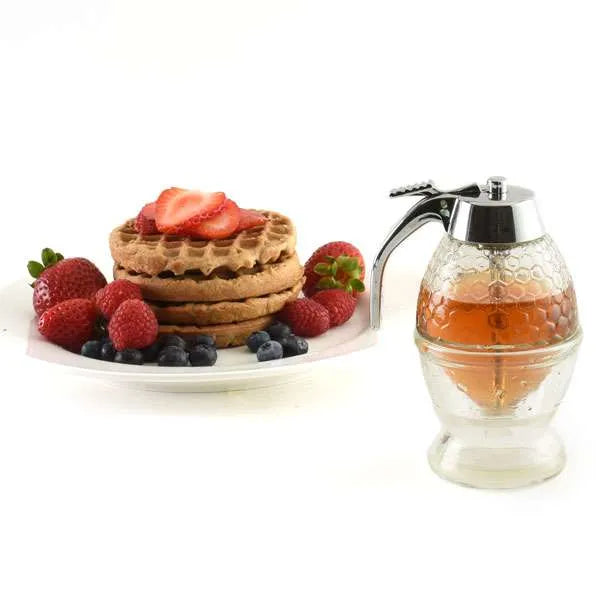 Norpro 780 Glass Honey & Syrup Dispenser - No-Drip Pouring