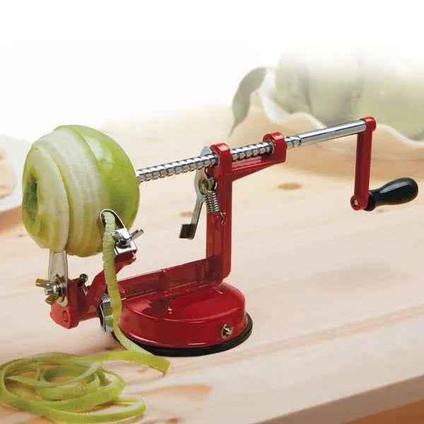 NorPro Apple Master Red - Apple Peeler with Vacuum Base (No Clamp)