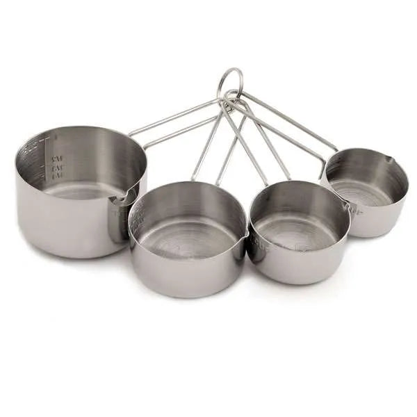 NorPro #3055 Stainless Steel Measuring Cups 4-Piece Set | Durable Kitchen Essential