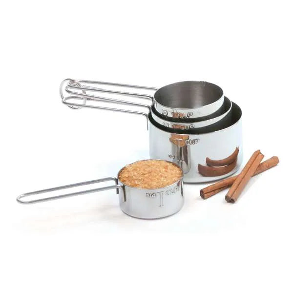 NorPro #3055 Stainless Steel Measuring Cups 4-Piece Set | Durable Kitchen Essential