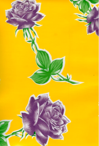 Havana on Yellow Oilcloth Fabric Full Bolt - 12 Continuous Yards, 47.5" Wide