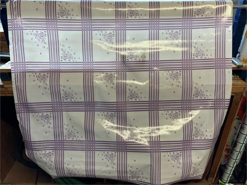 Oslo in Purple Oilcloth Fabric by the Yard, 47.5" Wide