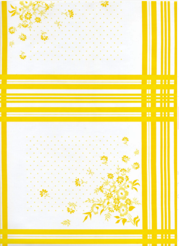 Oslo in Yellow Oilcloth Fabric by the Yard, 47.5" Wide