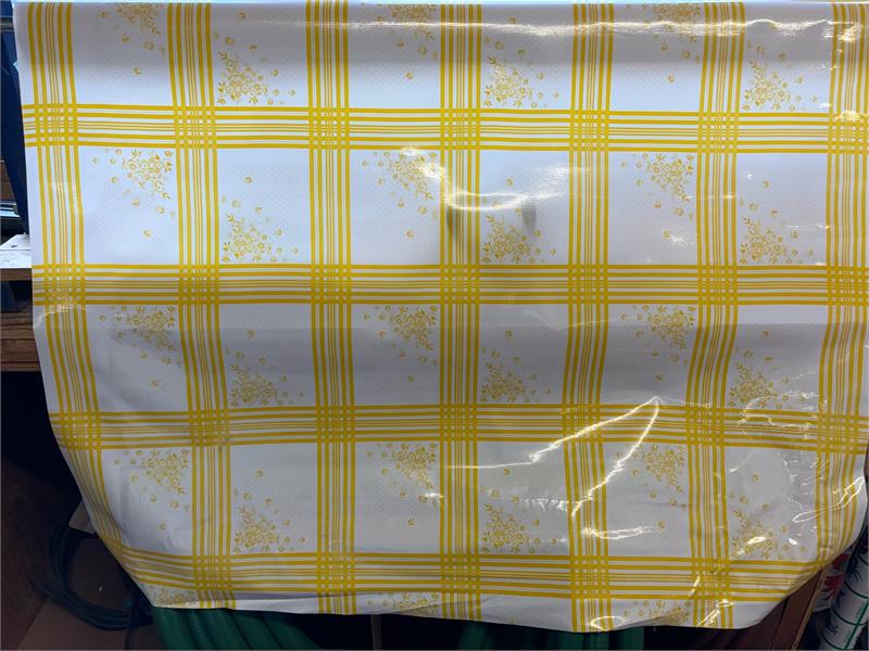 Oslo in Yellow Oilcloth Fabric by the Yard, 47.5" Wide