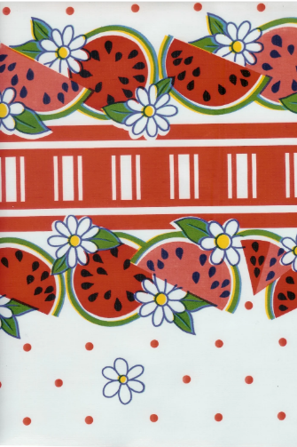 Reunion on Red Oilcloth Fabric Full Bolt - 12 Continuous Yards, 47.5" Wide