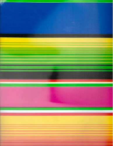 Serape in Blue Oilcloth Fabric by the Yard, 47.5" Wide