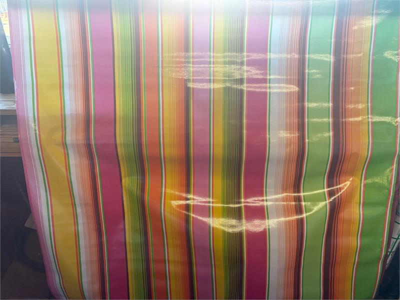 Serape in Pink Oilcloth Fabric by the Yard, 47.5" Wide