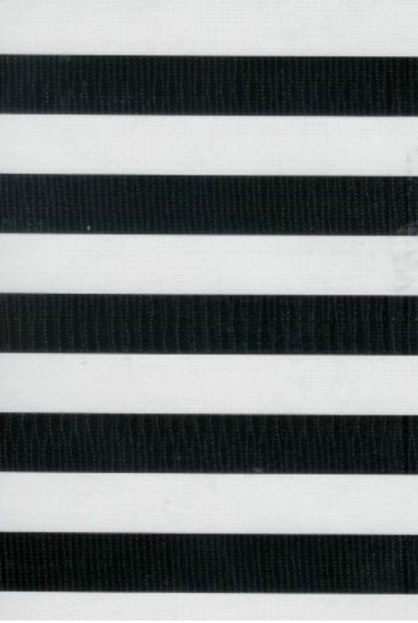 Black and White Stripes Oilcloth Fabric by the Yard - 47.5" Wide