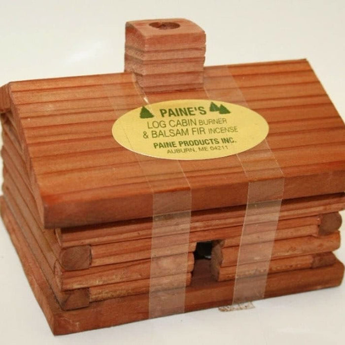 Paine's Products Large Log Cabin Incense Burner with 10 Balsam Fir Incense Cones