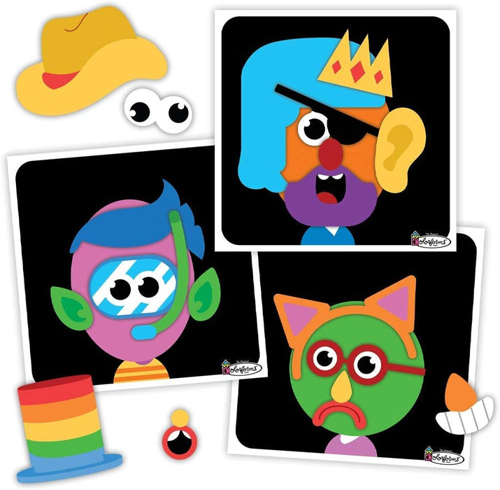 Colorforms Silly Faces Game - Classic Family Board Game for Kids Ages 3+