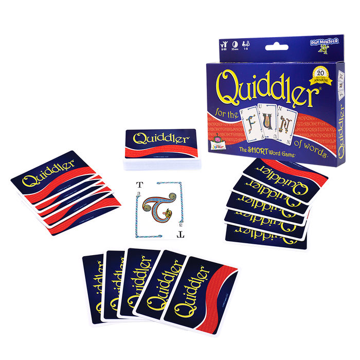 Quiddler Card Game - Award-Winning Word Building Family Game for 2-8 Players Ages 8+
