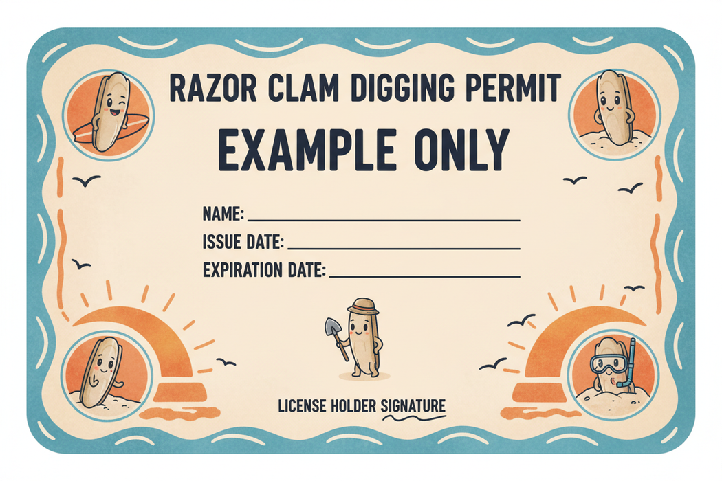 Razor Clam License - Example Only