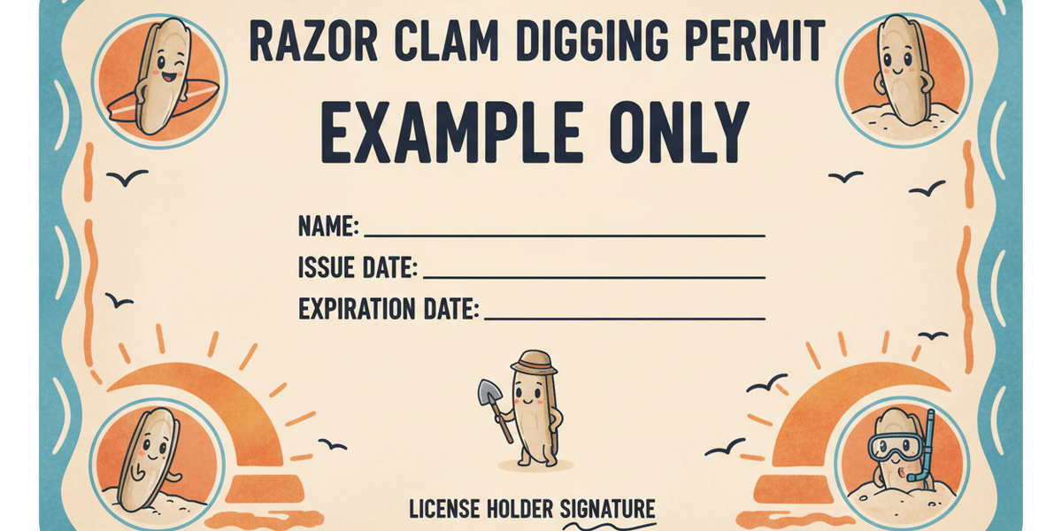 Washington Razor Clam Digging License 1 Year - Annual WA State Clamming ...