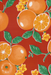 Oranges on Red Oil Cloth, Full Bolt