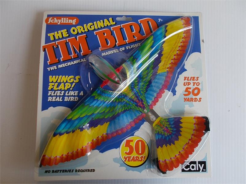 Tim Bird Flying Toy by Schylling - Wind-Up Mechanical Bird with ...