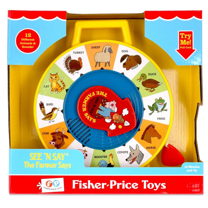 Fisher Price Classic See 'N Say Animal Sounds - Iconic Learning Toy for Toddlers