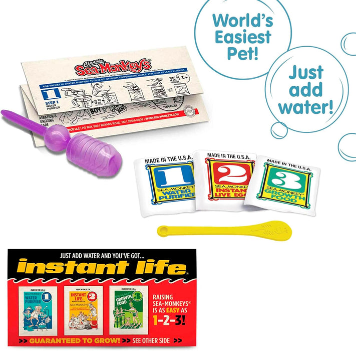 Schylling Retro Sea Monkeys Instant Life - Classic Aquarium Novelty Toy