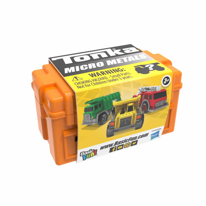 Tonka Micro Metals Single Vehicle - Mini Die-Cast Truck in Toolbox Capsule