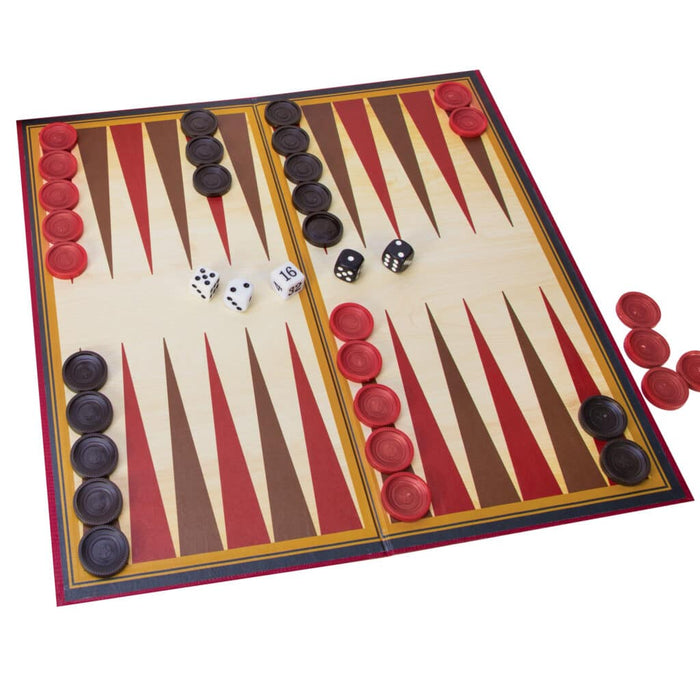 Schylling Backgammon Classic Board Game - Complete Strategy Set for 2 Players