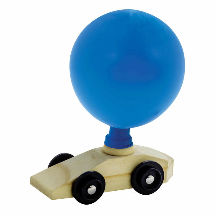 Schylling Retro Balloon Powered Wooden Car - No Batteries Racing Toy