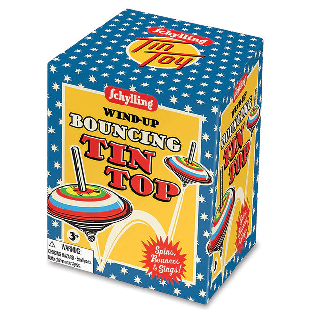Schylling Bouncing Tin Top - Classic Spinning Toy