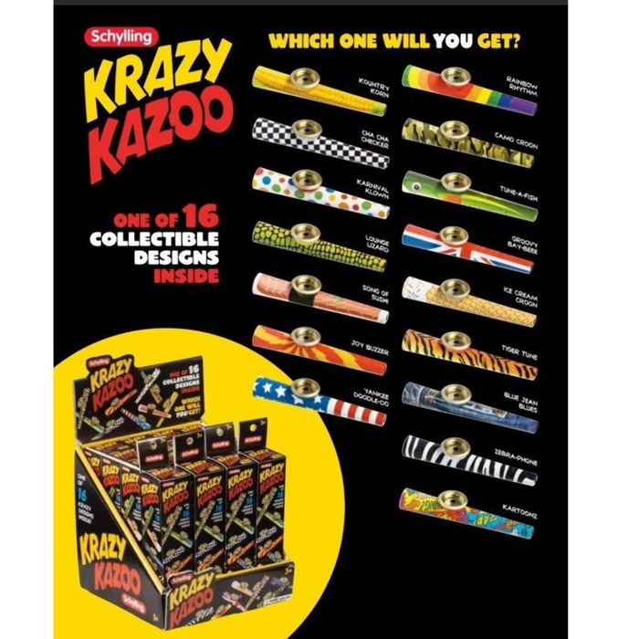 Schylling Krazy Kazoo - Collectible Tin Musical Instrument (Random Design)