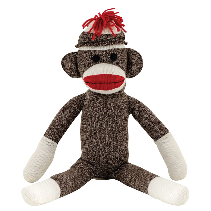 Schylling Jumbo Plush Sock Monkey 45" - Giant Classic Sock Monkey Stuffed Animal
