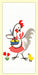 Red and White Kitchen Retro Kitchen Chicken Flour Sack Towel 100% Cotton