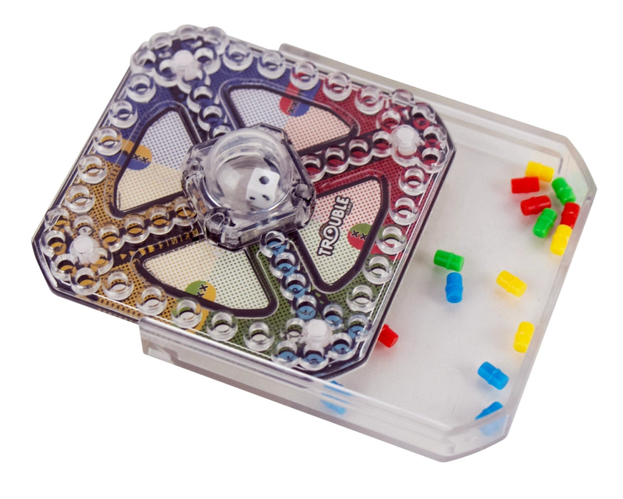 World's Smallest Trouble Game - Miniature Pop-O-Matic Board Game with Working Bubble