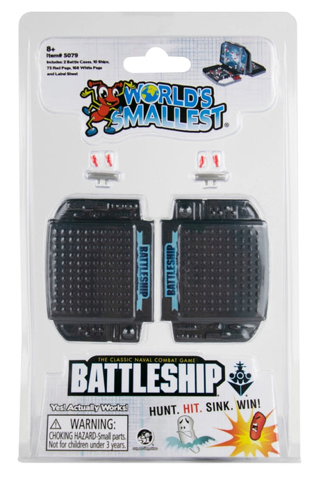 World's Smallest Battleship Game - Miniature Naval Strategy Board Game